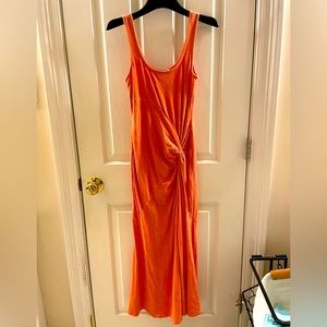 Sundry Coral Mermaid sundress with knotted front detail